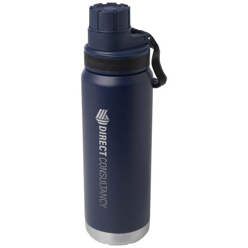 Butelka Fortis z recyklingowanej stali nierdzewnej, z miedzianą izolacją próżniową, o pojemności 700 ml, z certyfikatem RCS, przystosowana do napojów gazowanych Granatowy 10084255 (1)