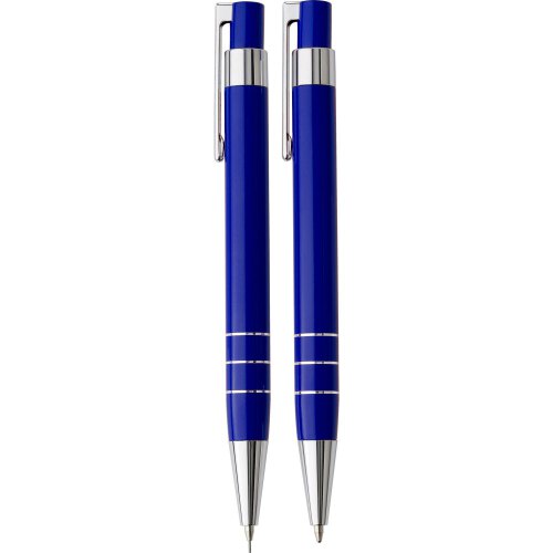 Zestaw piśmienny, ołówek mechaniczny i długopis granatowy V1559-04 (3)