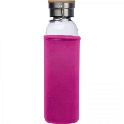 Butelka szklana z pokrowcem 600 ml RAMONA Różowy 6318111 (5)