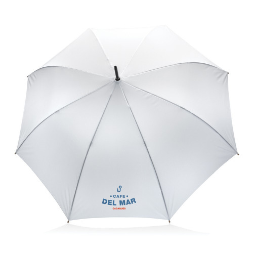 Bambusowy parasol automatyczny 27" AWARE™ RPET Biały P850.663 (4)