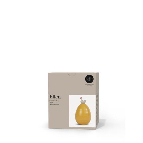 SŁOIK ELLEN Z POKRYWKĄ KURA, ŻÓŁTY Żółty 5018450- (3)