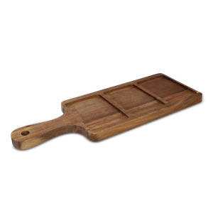 InSideOut Drewniana deska do serwowania z 3 ceramicznymi miskami