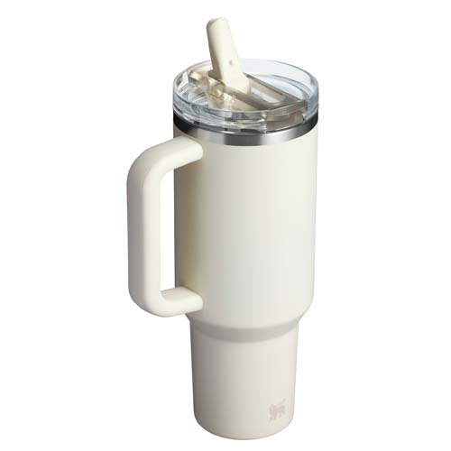 Stanley Quencher® ProTour 1180 ml termoizolowany kubek ze słomką, wykonany z recyklingowanej stali nierdzewnej Kremowy 10097910 (1)