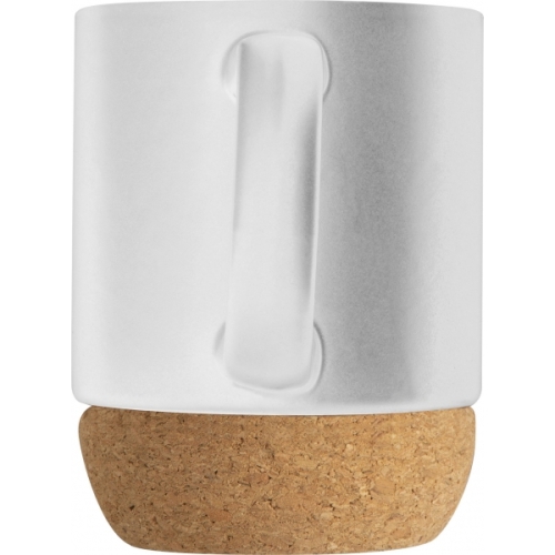 Kubek ceramiczny z korkiem biały 241806 (2)