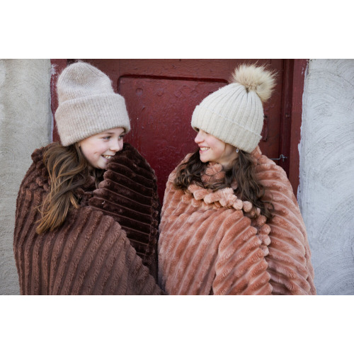 Koc ESTHER, jasnobrązowy Jasnobrązowy 5018632- (3)