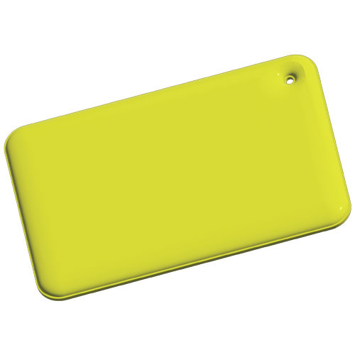 RFX™ reflective mała prostokątna odblaskowa zawieszka z TPU Neonowy żółty 1PR09513 (2)