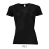 SPORTY Damski T-Shirt 140g Czarny / Czarny opal S01159-BK-M  thumbnail