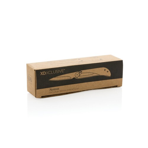 Drewniany nóż składany, scyzoryk Nemus brązowy P414.039 (10)