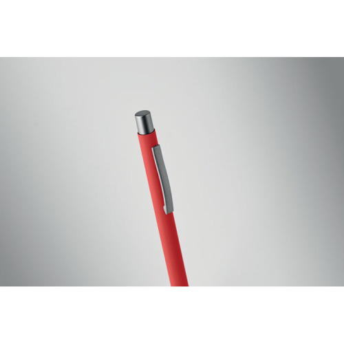 Aluminiowy długopis z rec. Czerwony MO3222-05 (3)