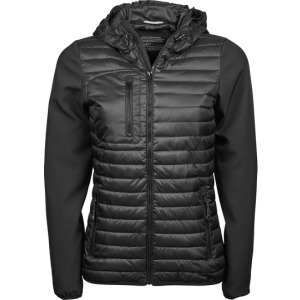 Damska Kurtka Klasyczna Softshell z Kapturem - Black & Black