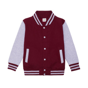 Bluza Dziecięca Baseballowa Czesana Bawełna - Purple & White