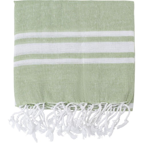 Bawełniany ręcznik hammam jasnozielony V8299-10 (2)