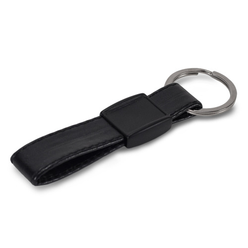 Metalowy brelok ze sztucznej skóry Czarny LT99663-N0002 