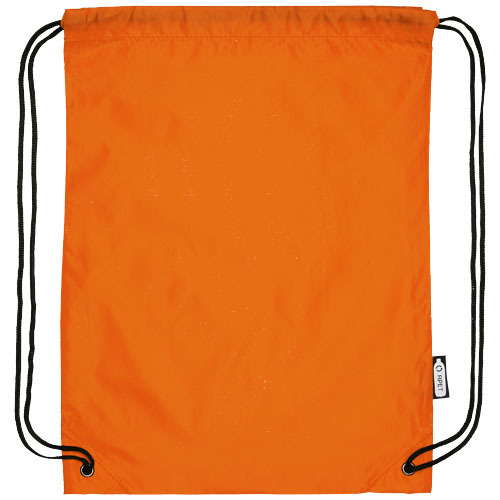Plecak Oriole ze sznurkiem ściągającym z recyklowanego plastiku PET Pomarańczowy 12046131 (4)