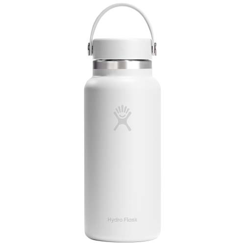 Butelka na wodę Hydro Flask Wide Mouth, pojemność 946 ml, z izolacją termiczną, wykonana ze stali nierdzewnej Biały 10099101 (1)