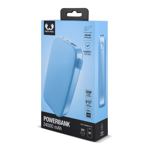 2PB24100 I Fresh 'n Rebel Powerbank 24000 mAh PD USB-C  Jasnoniebieski LT49404-N0012 (3)