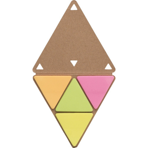 Zestaw do notatek "trójkąt", karteczki samoprzylepne brązowy V2985-16 (6)