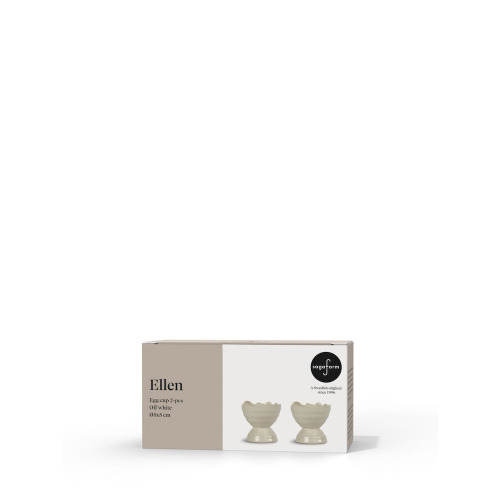 ELLEN KIELISZEK NA JAJKO 2 SZT., KREMOWY Kremowy 5018451- (5)