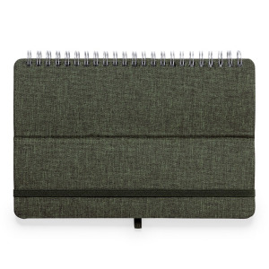 Notatnik RPET ok. A5, stojak na telefon, stojak na tablet Zielony