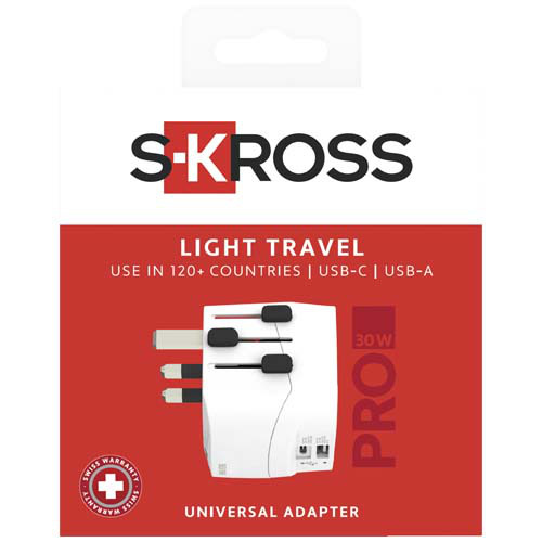 SKROSS® PRO Light USB AC30PD – uniwersalna przejściówka do urządzeń elektrycznych Biały 12461501 (1)