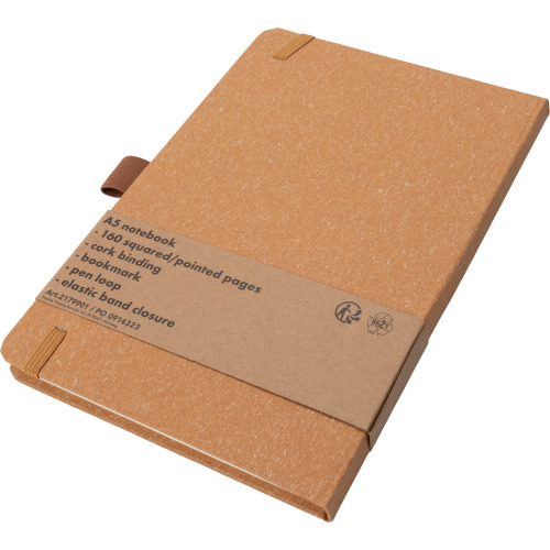 Notatnik A5 w kropki z papieru z recyklingu AGNESE Szary 2179907 (6)
