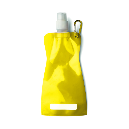 Składana butelka 420 ml z karabińczykiem żółty V6503-08 