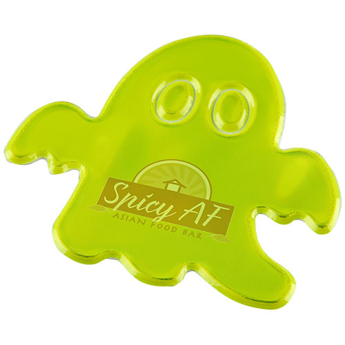 Naklejka odblaskowa duch, średnia Neonowy żółty 1PR04006 (2)