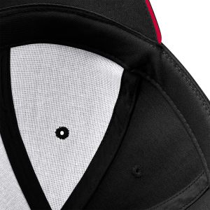 Czapka 6 panelowa Bawełniana Daszek Sandwich - Black & Yellow