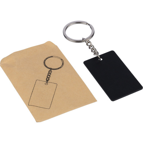 Prostokątny brelok do kluczy Czarny VB133-03 (3)