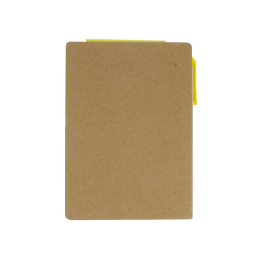 Notatnik, karteczki samoprzylepne, długopis żółty V2842-08 (2)