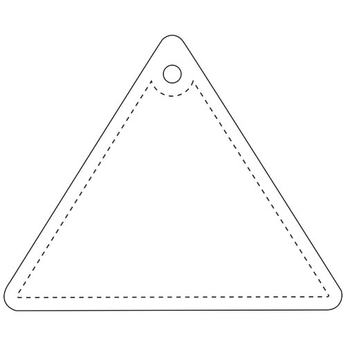 RFX™ reflective odblaskowa zawieszka z TPU, trójkąt Biały 1PR10101 (3)