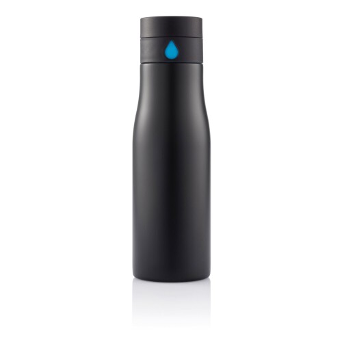 Butelka monitorująca ilość wypitej wody 650 ml Aqua czarny, niebieski P436.881 (9)