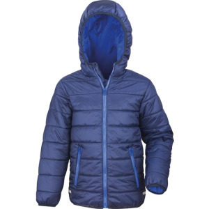 Kurtka Dziecięca Pikowana Wodoodporna Wiatroszczelna - Navy & Lime