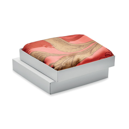 Szal z poliestru z recyklingu Czerwony MO2074-05 (2)