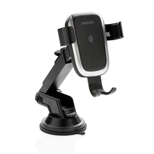 Samochodowy uchwyt do telefonu Philips, ładowarka bezprzewodowa 10W Czarny P302.441 