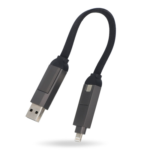 Wielofunkcyjny brelok z kablem 4 w 1 o mocy 60 W Czarny LT95660-N0002 (6)