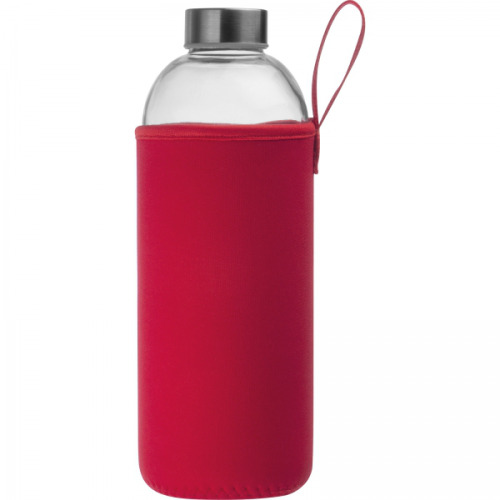 Butelka szklana z pokrowcem 1000 ml JESSICA Czerwony 6242705 (5)