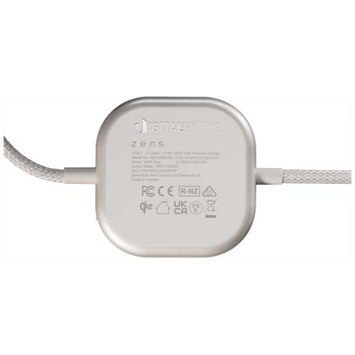 Zens Pro 2 kabel ładujący USB-C 2 w 1 o mocy 240 W Biały 12082101 (5)