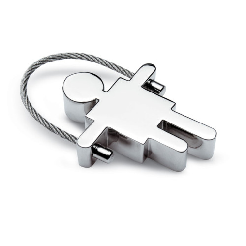 Brelok chłopiec, stop cynku Srebrny błyszczący KC6293-17 