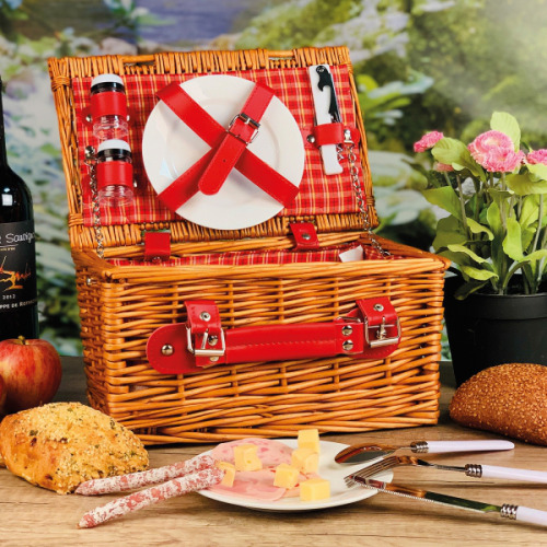 Kosz piknikowy dla 2 osób SHARON Brązowy 6085601 (8)