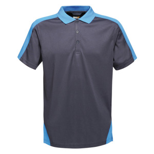 Koszulka Polo Męska Szybkoschnąca Poliestrowa - Navy & New Royal