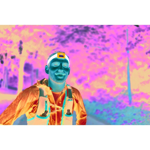 Lampka COB na głowę Niebieski MO9470-37 (2)