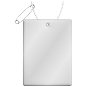 RFX™ reflective duża prostokątna odblaskowa zawieszka z PVC