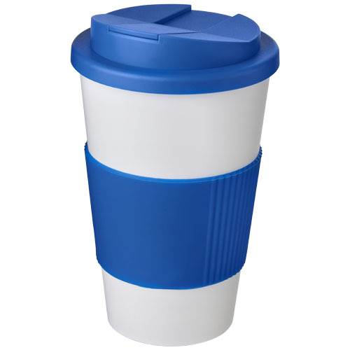 Americano® 350 ml tumbler with grip & spill-proof lid Biały 21069606 