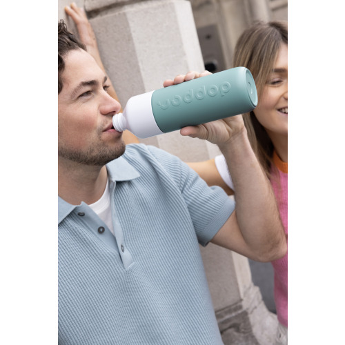 Butelka termiczna ze słomką Dopper Insulated (580 ml) - Blazing Black x Flip Straw - Black Bottlenose Blue DOB5289 (2)