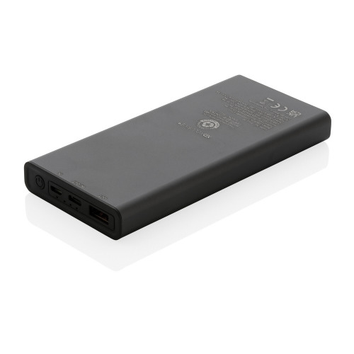 Szybki power bank 10000 mAh Terra, aluminium z recyklingu Szary P322.692 (1)