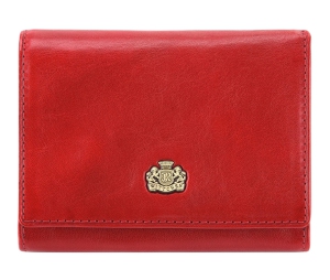 Damski portfel WITTCHEN skórzany z herbem na napę Czerwony
