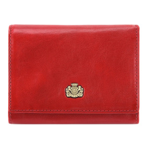 Damski portfel WITTCHEN skórzany z herbem na napę Czerwony