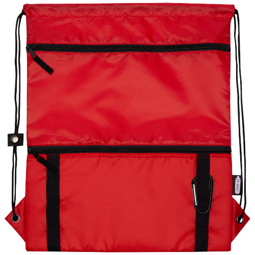 Adventure termoizolowana torba ściągana sznurkiem o pojemności 9 l z materiału z recyklingu z certyfikatem GRS Czerwony 12064721 (5)