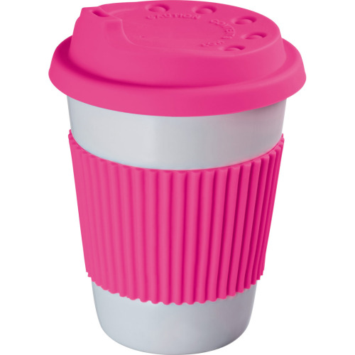 Kubek porcelanowy LA MATA Różowy 278911 